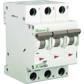 Eaton xPole Installatie-Automaat (MCB) PLS6, 32a, 3 P, C-kar., 6ka