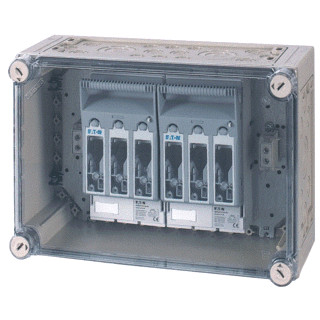 Eaton Zekeringkast ci 2xlastscheider 3P NH00 2x150a hxbxd=250x375x150mm