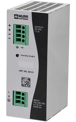 Murrelektronik power supply prim.switch mode Eco-Rail-2 power supply 1-phase, in: 90-264vac out: 24V/1,3adc
