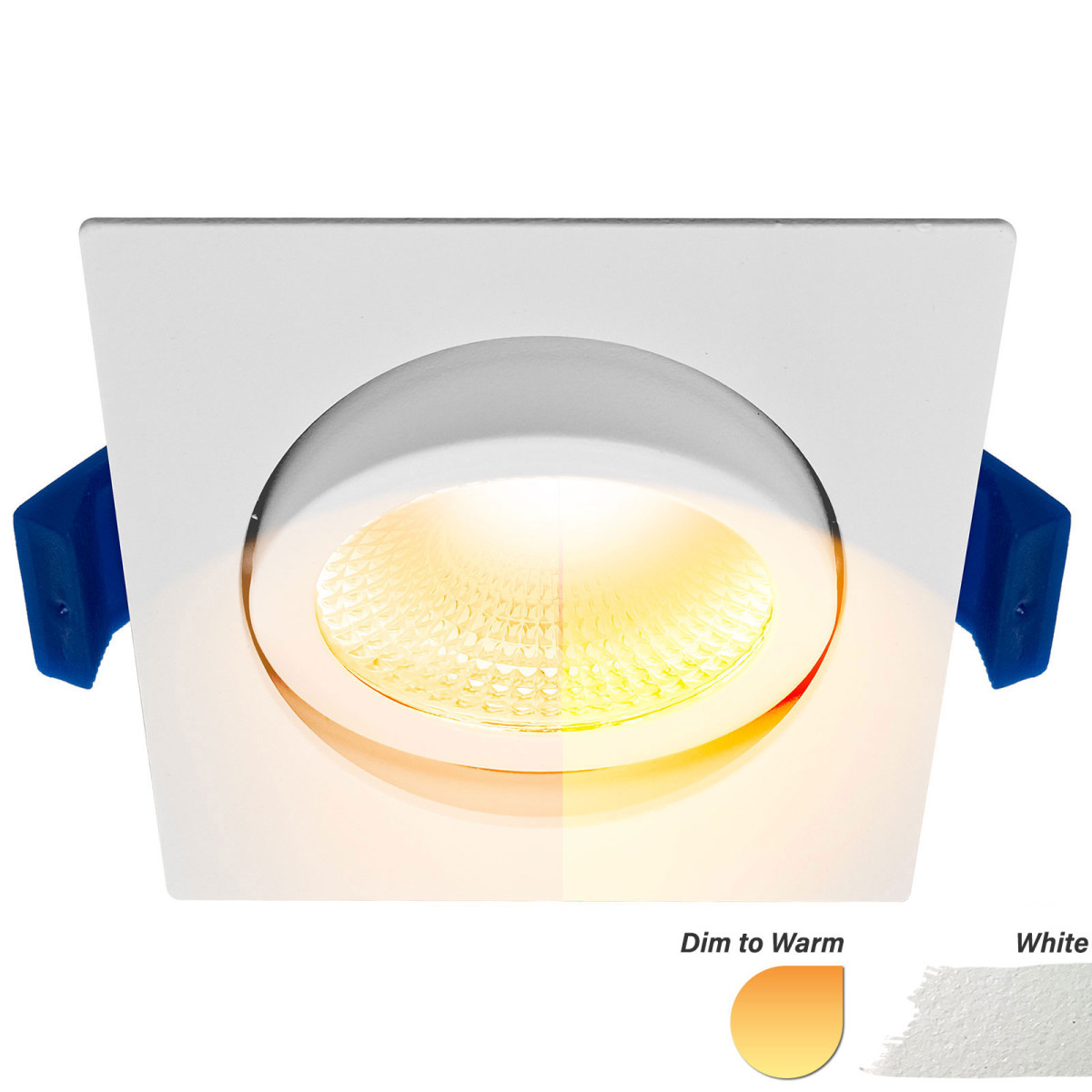 EcoDim Led spots Led Inbouwspot dimbaar kleine inbouwdiepte dim to warm vierkant wit