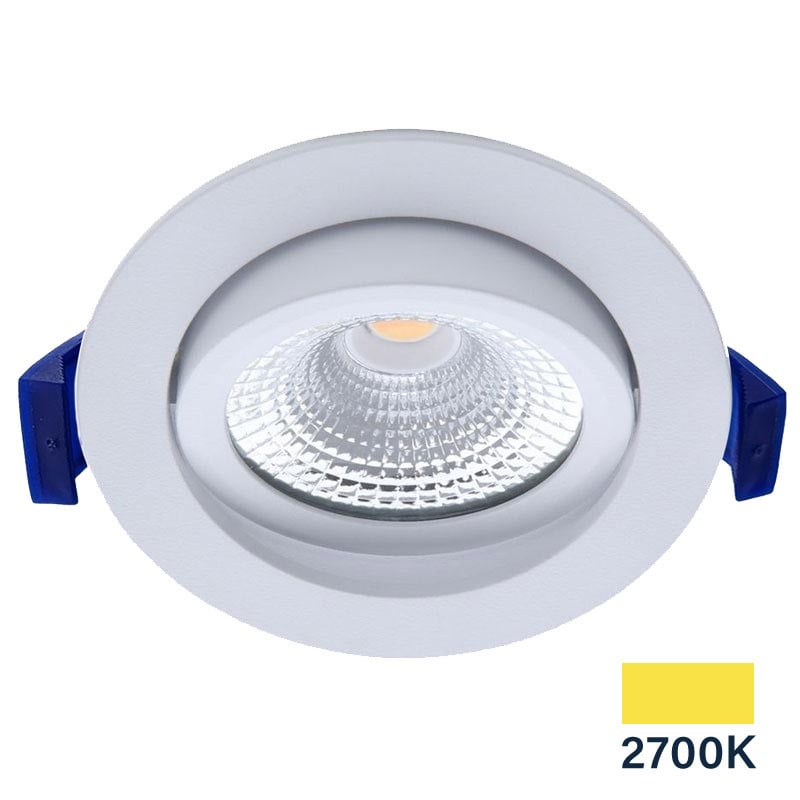 EcoDim Led spots Led Inbouwspot dimbaar kleine inbouwdiepte warm wit/2700K rond wit