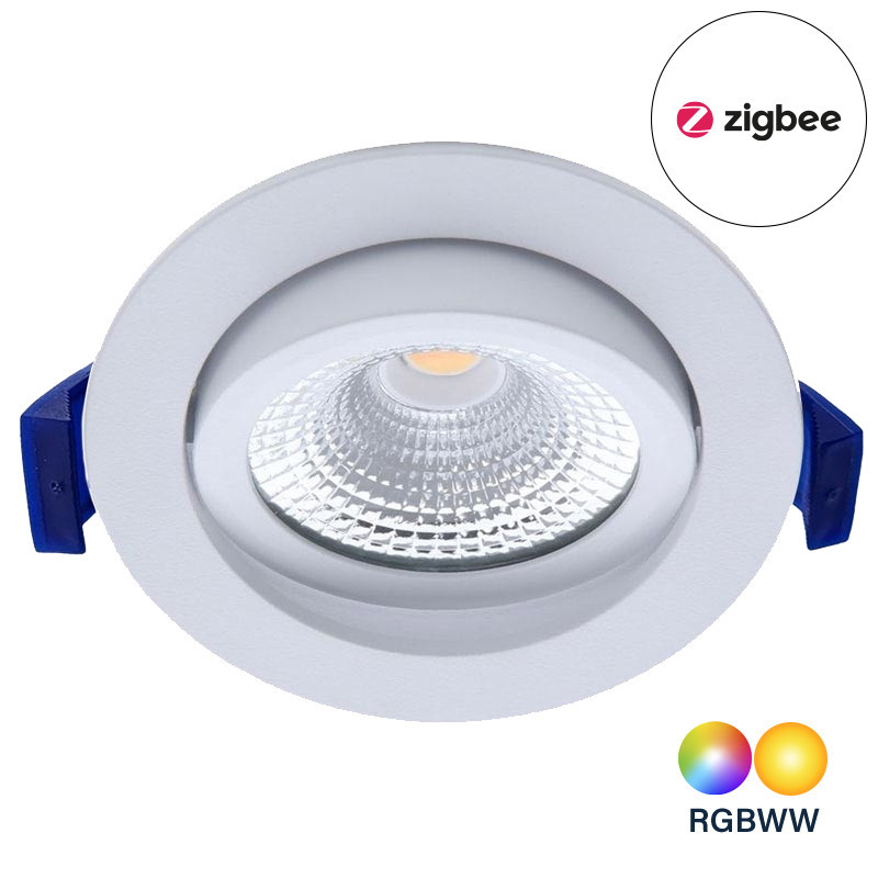 EcoDim Led spots Zigbee Led inbouwspot kleine inbouwdiepte RGB/2700K-6000K rond wit