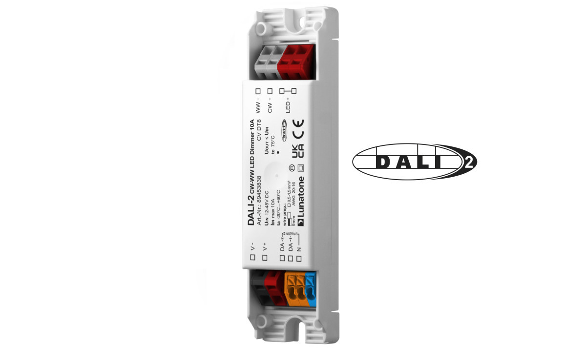 Elpro DALI Lunatone Dali 2 kanaals led dimmer 10a (CV, DT8)