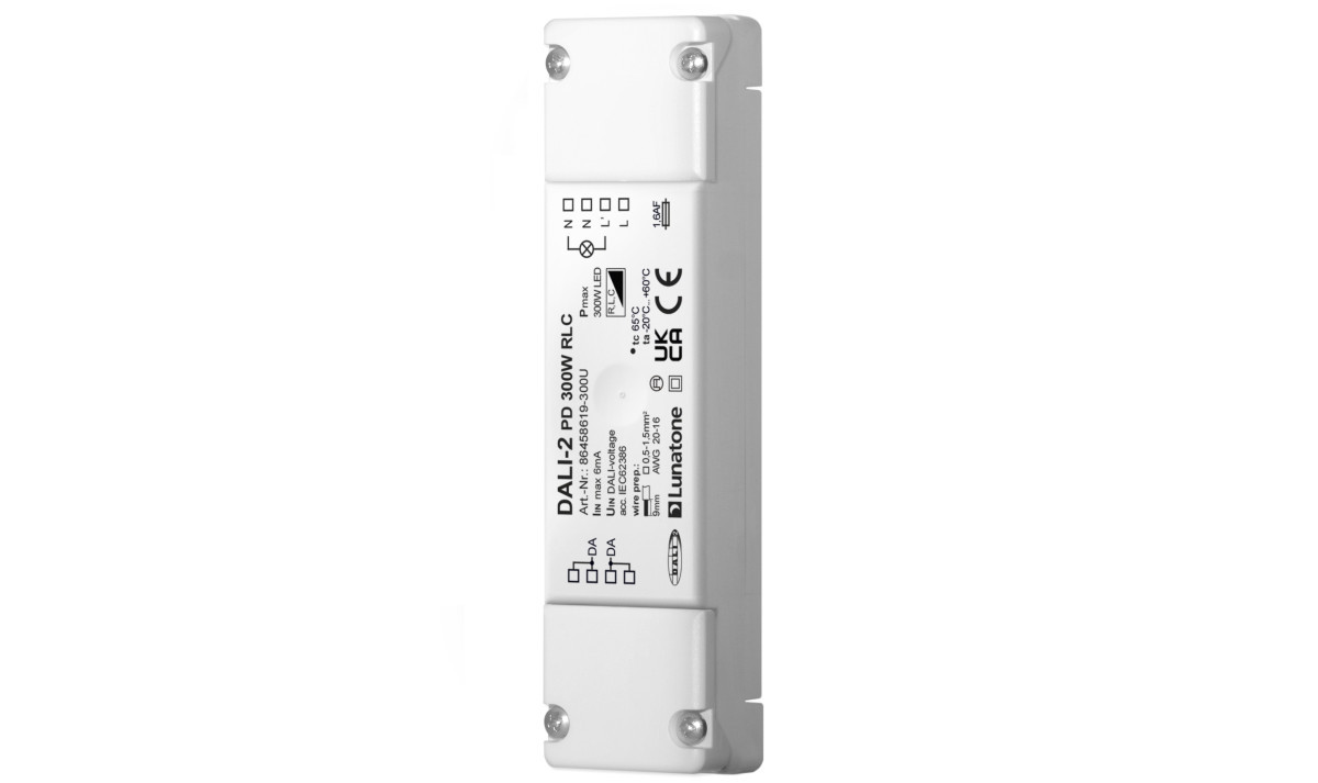 Elpro DALI Lunatone Dali PD 10-300W fase aan-/afsnij dimmer R,L,C