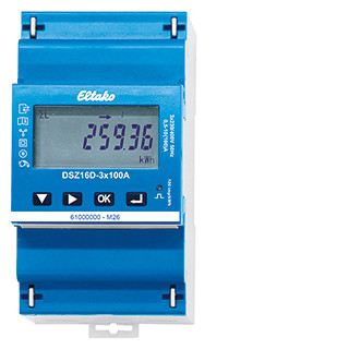 Eltako DSZ16-serie 3-Fase KWH meter voor max. 3x100a, DSZ16D-3x100a mid mod S0