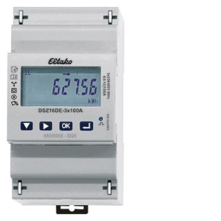 Eltako DSZ16-serie 3-Fase KWH meter voor max. 3x100a, dsz16de-3x100a mod S0