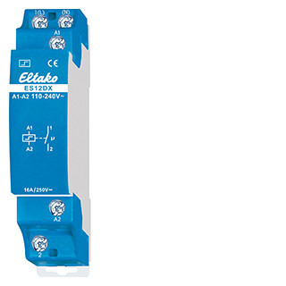 Eltako ES12 serie Impulsrelais 1 no potentiaalvrij 16a/250V. multispanning stuursp.