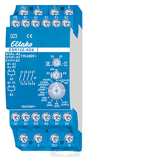 Eltako ESR12 serie Multifunctioneel Impuls-schakelrelais. 4x1 no potentiaalvrij 16a/250V