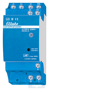 Eltako EUD12 serie Universele Multifunctionele din-rail led dimmer tot 600W, met bluetoot