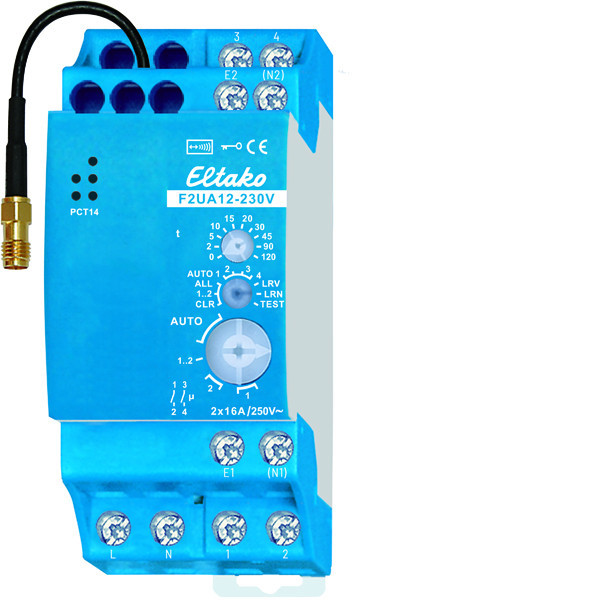 Eltako F2UA serie 2-Kanaals draadloze schakelactor met antenne
