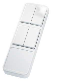Eltako FHS serie 8-Kanaals afstandsbediening, helder wit glans. met batterij
