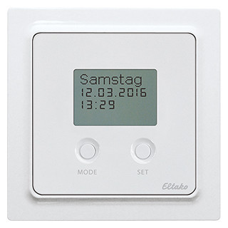 Eltako FSU55 serie Funksensor Schaltuhr im E-design55 mit display, polarweiß matt