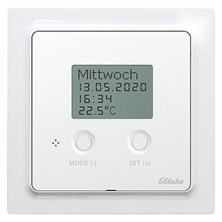 Eltako FTAF55 serie Funk-Temperaturregler air+floor polarweiß matt