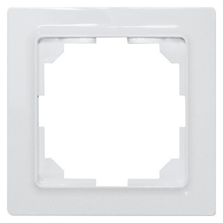 Eltako Funk toebehoren 1-Fach-universalrahmen innen 55x55mm reinweiß glänzend E-design55