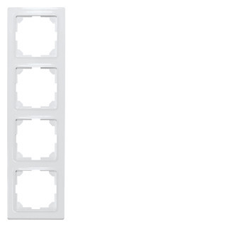 Eltako Funk toebehoren 4-Fach-universalrahmen innen 55x55mm polarweiß glänzend E-design55