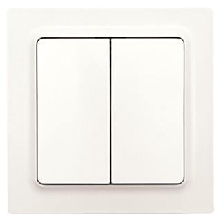 Eltako Funk toebehoren Funktaster Polarweiß matt 55x55mm batterie- und leitungslos mit doppe
