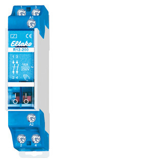 Eltako R12 serie Schakelrelais 2 no 16a/250V ac. stuurspanning 8vac