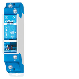 Eltako S12 serie Impulsrelais 1 no 16a/250V ac. stuurspanning 12vac