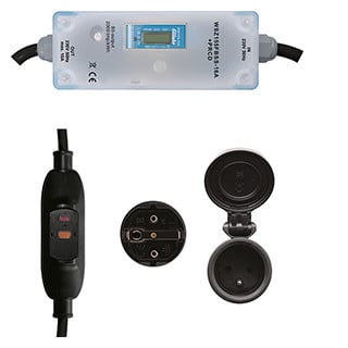 Eltako WSZ155 serie Mobiele 16a 1-fase KWH meter met mid en type E stekkers