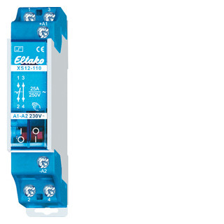 Eltako XS12 serie Impulsrelais 1 no + 1 NC potentiaalvrij 25a/250V ac. stuursp. 230V