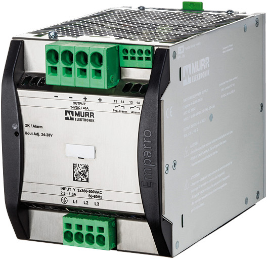 Murrelektronik power supply prim.switch mode Emparro Power supply 3-phase in: 360 - 500vac out: 24-28V/40adc
