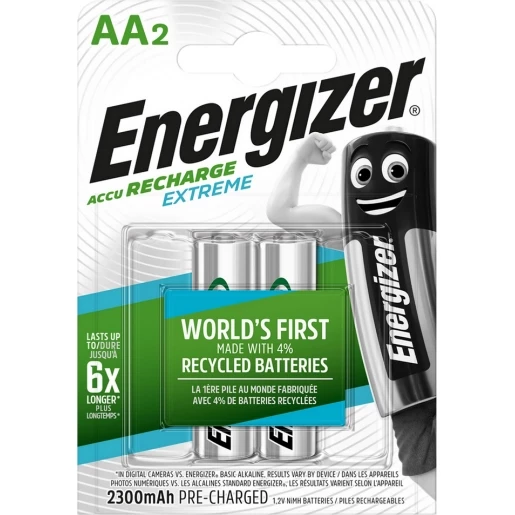 Energizer Oplaadbare batterij extreme 1.2V 2300mah nikkel-metaal-hydride 50.5MM