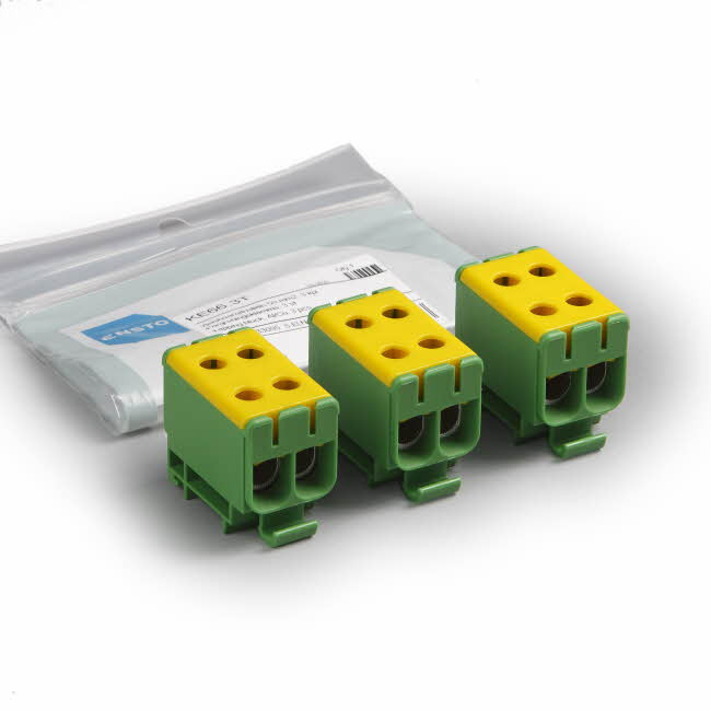 Ensto AFTAKKLEM Clampo Pro dubbele aansluitklem al/cu 2.5-50 MM² - groen/geel - T