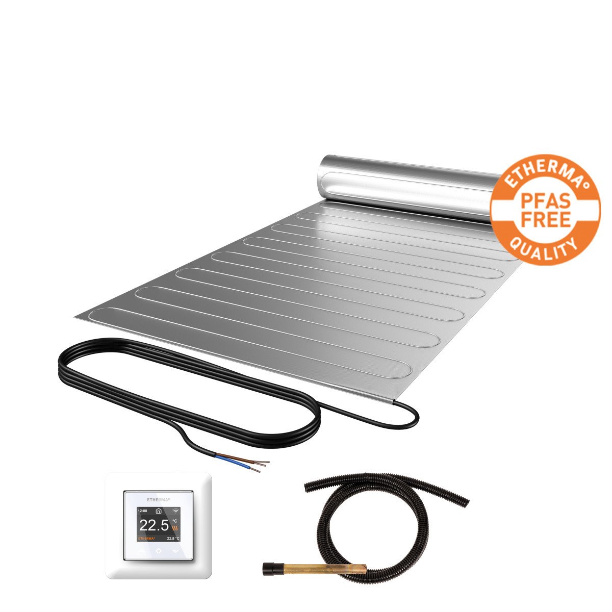 ETHERMA ET-eFLOOR-LM-PREMIUM Laminotherm-Set, pfas-vrij incl. thermostaat etouch pro, 1M², 120W