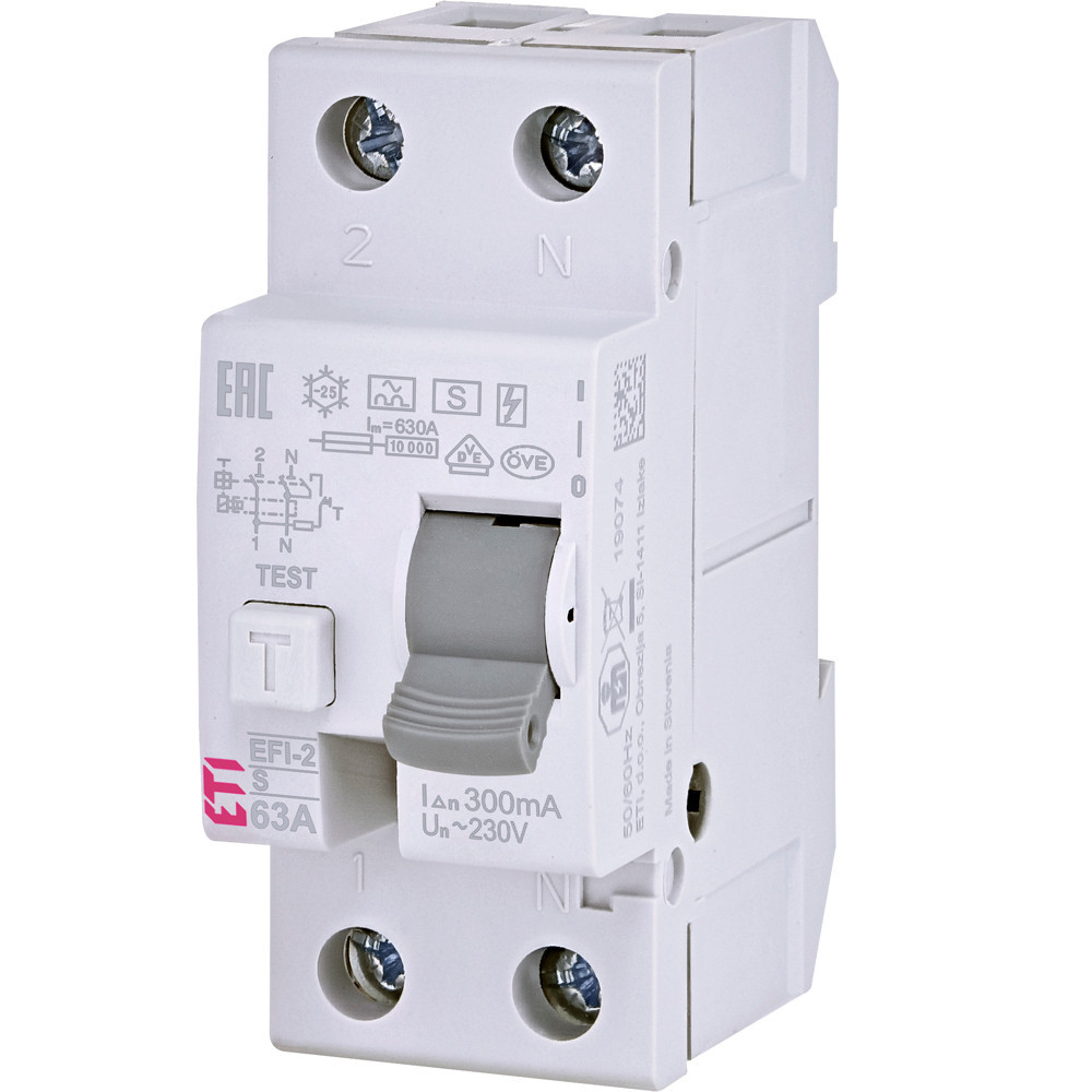 ETI Aardlekschakelaar EFI SEL Aardleksch. sel. efi-2 63a 300ma 2P