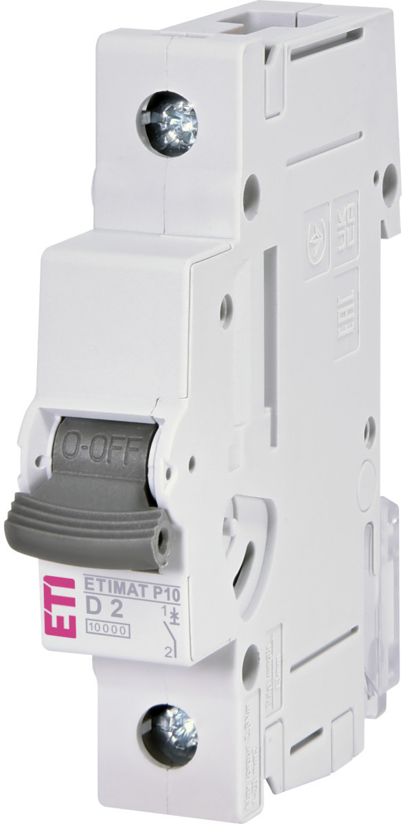 ETI Installatie automaat ETIMAT P10 mat P10 D 2a 1 module 1P 10ka 1901044