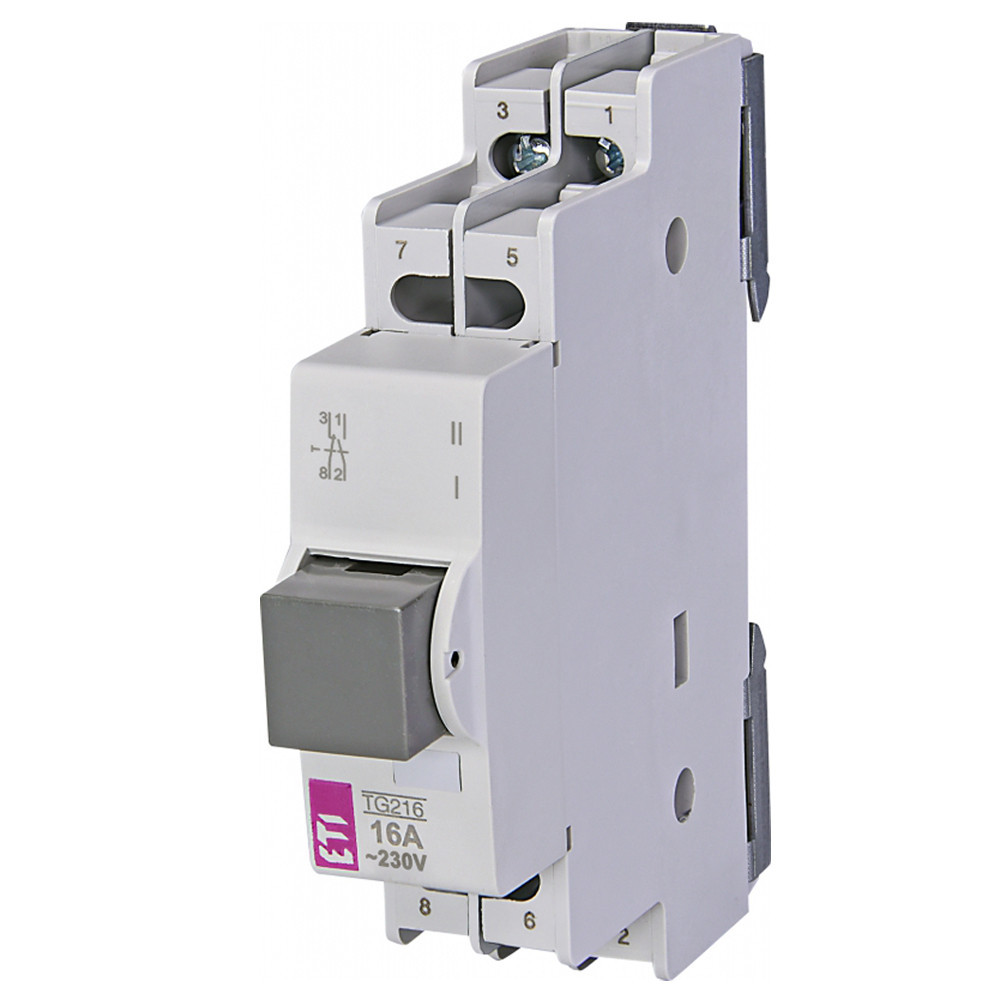 ETI TL216 Drukknop TG 216 16a 2P grijs
