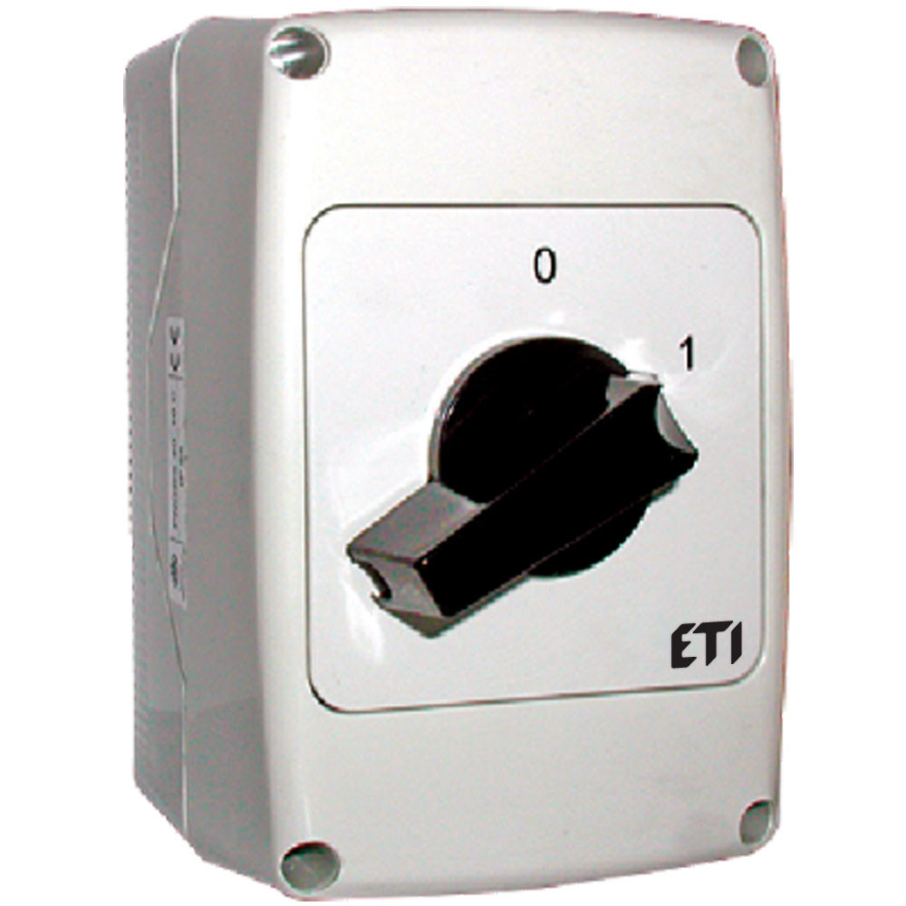 ETI Werkschakelaars Werkschak. 16a 2P ZW. knop