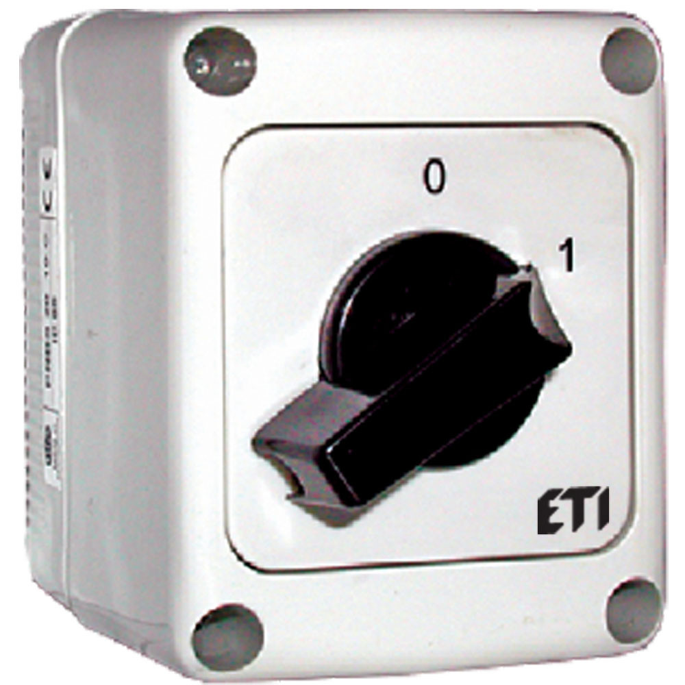 ETI Werkschakelaars Werkschak. 32a 2P ZW. knop