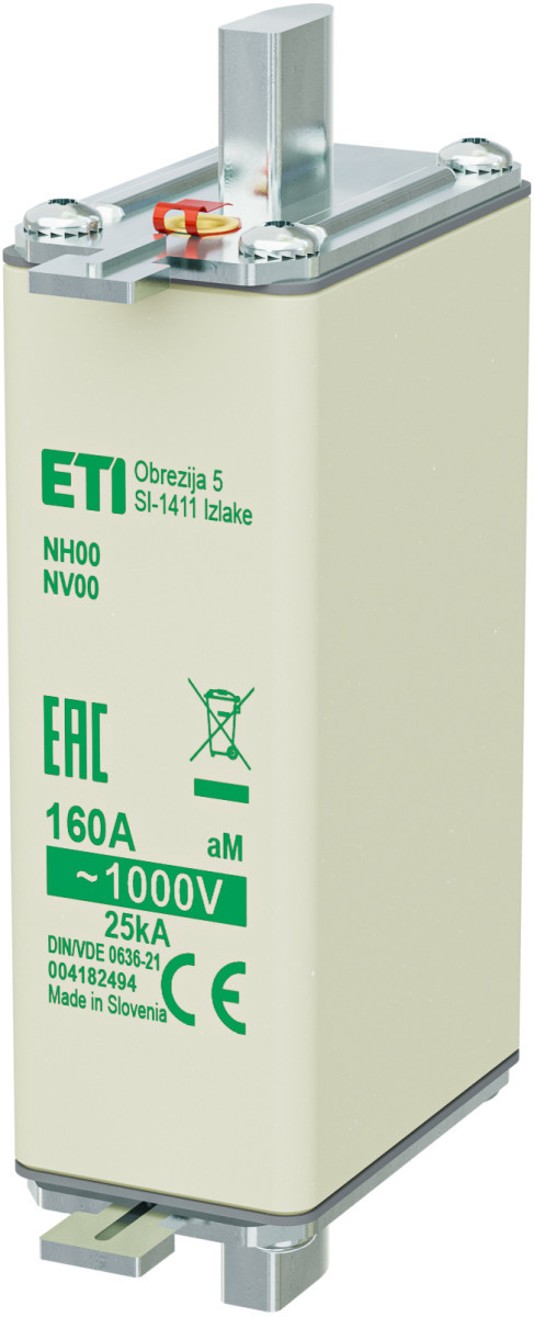 ETI Zekering NH00 aM Zekering NH00/85 am 160a/1000V 4182494