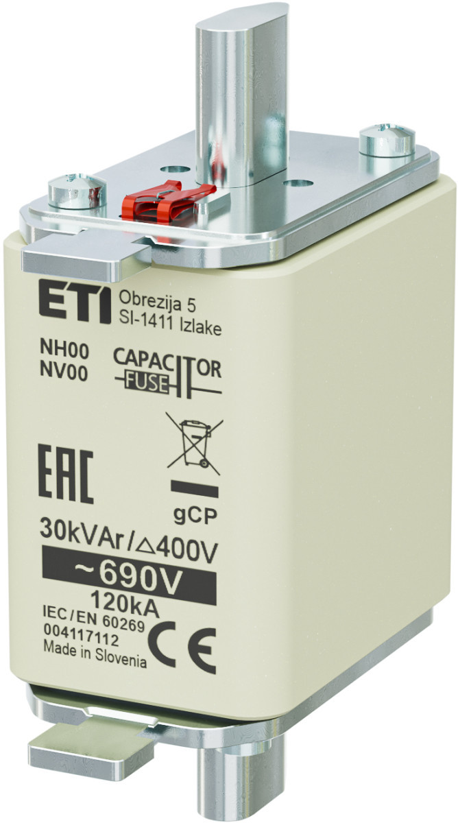 ETI Zekering NH00 gCP Zekering NH00 GCP 30kvar/690V 4117112