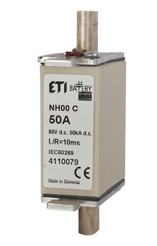ETI Zekering NH000 gBat Zekering NH000 gbat 50a/80V DC 4110079