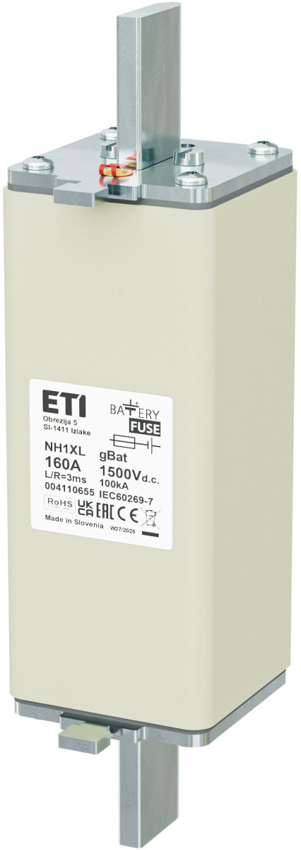 ETI Zekering NH1XL gBat Zekering NH1XL gbat 160a/1500V DC 4110655