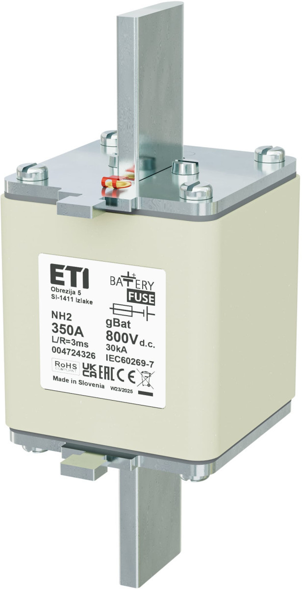 ETI Zekering NH2 gBat Zekering NH2 gbat 350a/800V DC 4724326