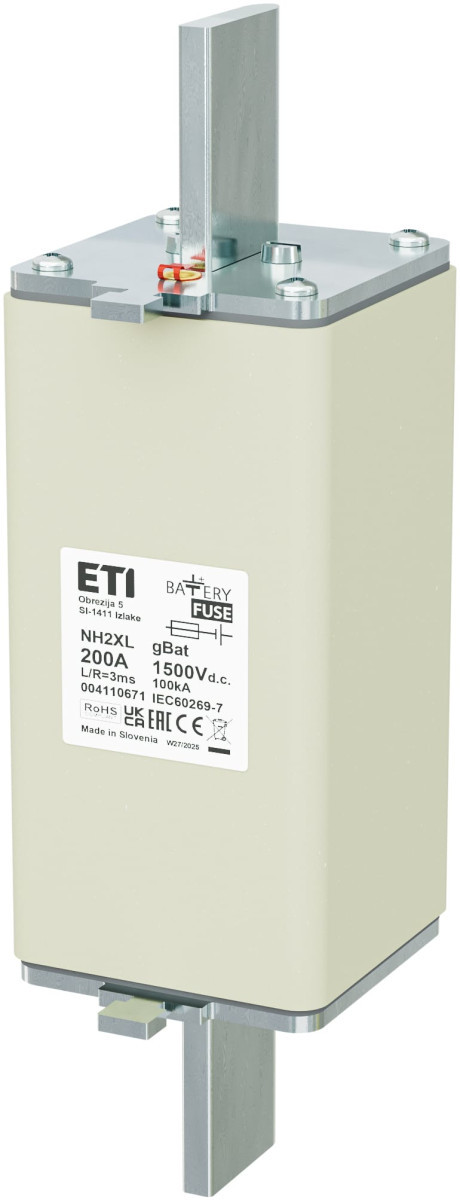ETI Zekering NH2XL gBat Zekering NH2XL gbat 200a/1500V DC 4110671