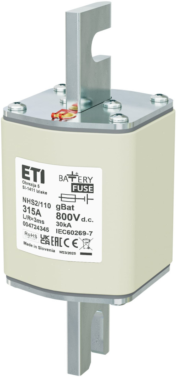 ETI Zekering NHS2 gBat Zekering NHS2/110 gbat 315a/800V DC 4724345