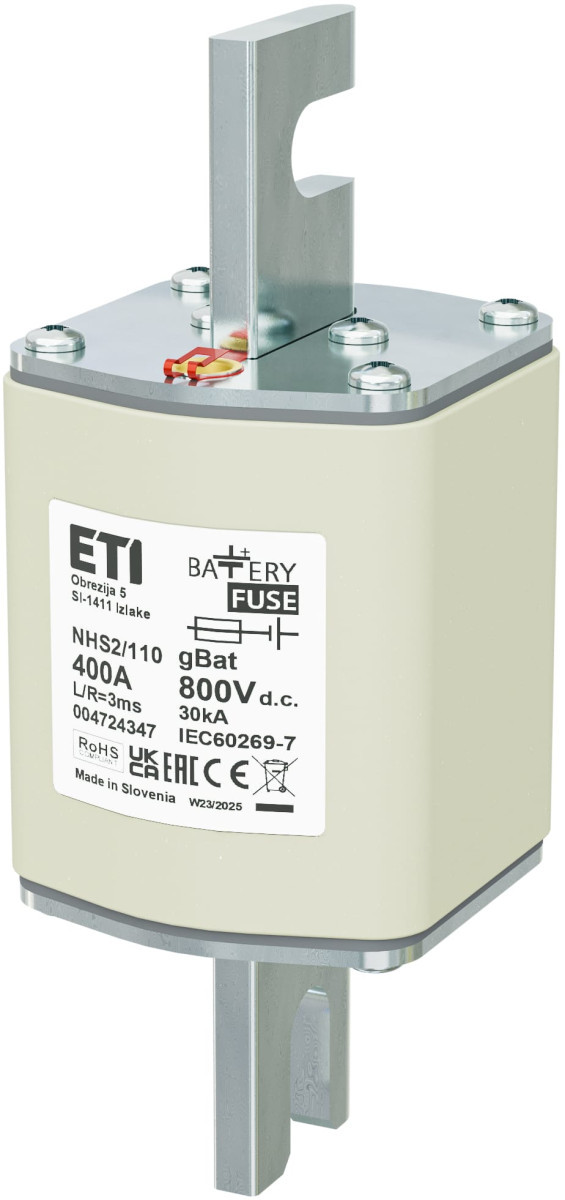 ETI Zekering NHS2 gBat Zekering NHS2/110 gbat 400a/800V DC 4724347