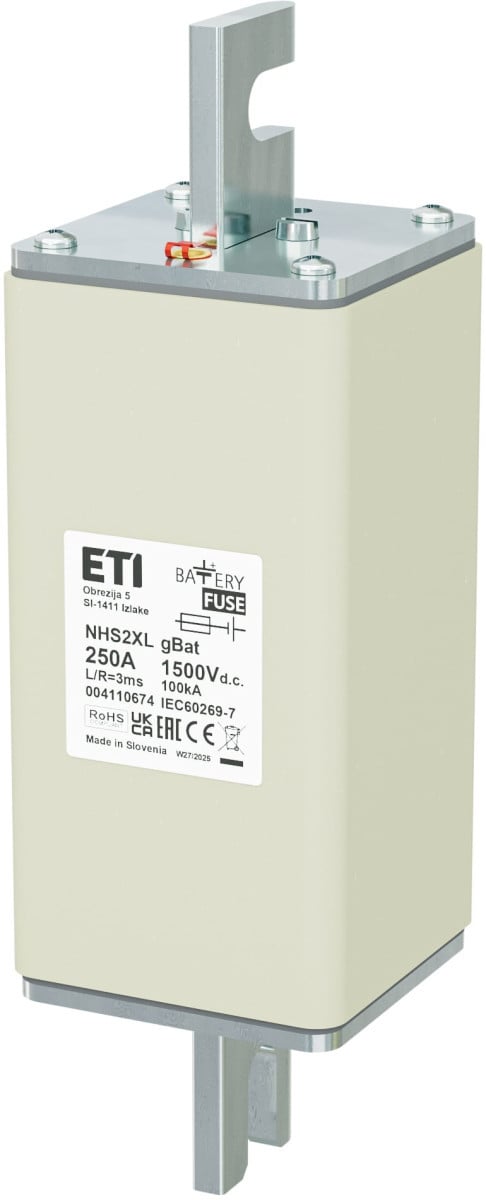 ETI Zekering NHS2XL gBat Zekering NHS2XL gbat 250a/1500V DC 4110674