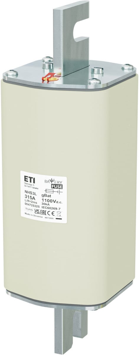 ETI Zekering NHS3L gBat Zekering NHS3L gbat 315a/1100V DC 4725325