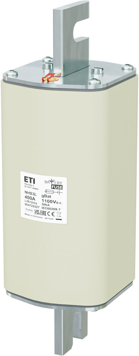 ETI Zekering NHS3L gBat Zekering NHS3L gbat 400a/1100V DC 4725327
