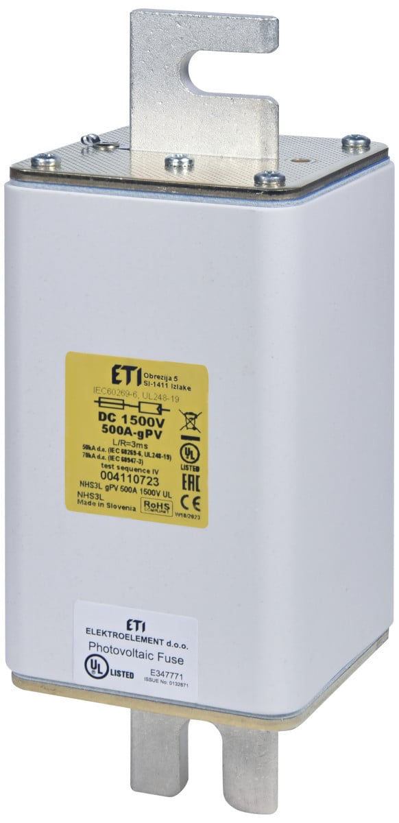 ETI Zekering NHS3L gPV Zekering NHS3L GPV 400a/1500V ul 4110637