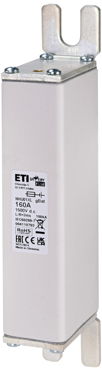 ETI Zekering NHU01XL gBat Zekering Nhu01xl gbat 160a/1500V DC 4110793