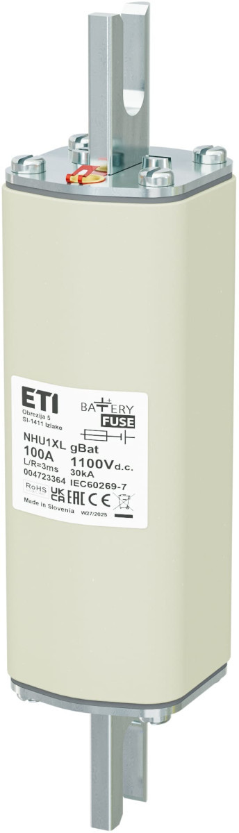 ETI Zekering NHU1XL gBat Zekering Nhu1xl gbat 100a/1100V DC 4723364