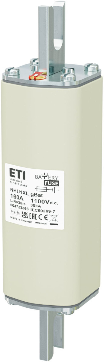 ETI Zekering NHU1XL gBat Zekering Nhu1xl gbat 160a/1100V DC 4723366