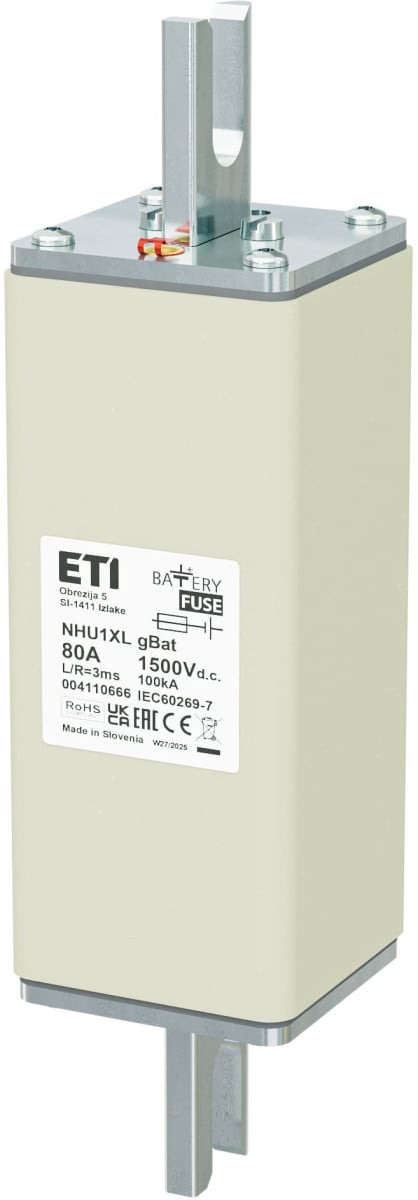 ETI Zekering NHU1XL gBat Zekering Nhu1xl gbat 80a/1500V DC 4110666