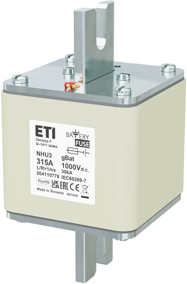ETI Zekering NHU3 gBat Zekering Nhu3 gbat 315a/1000V DC 4110776